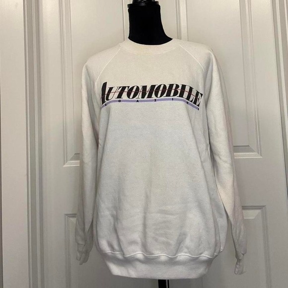 Hanes Other - Vintage 90s‎ AUTOMOBILE sweatshirt USA Raglan Graphic – Double Sided – L